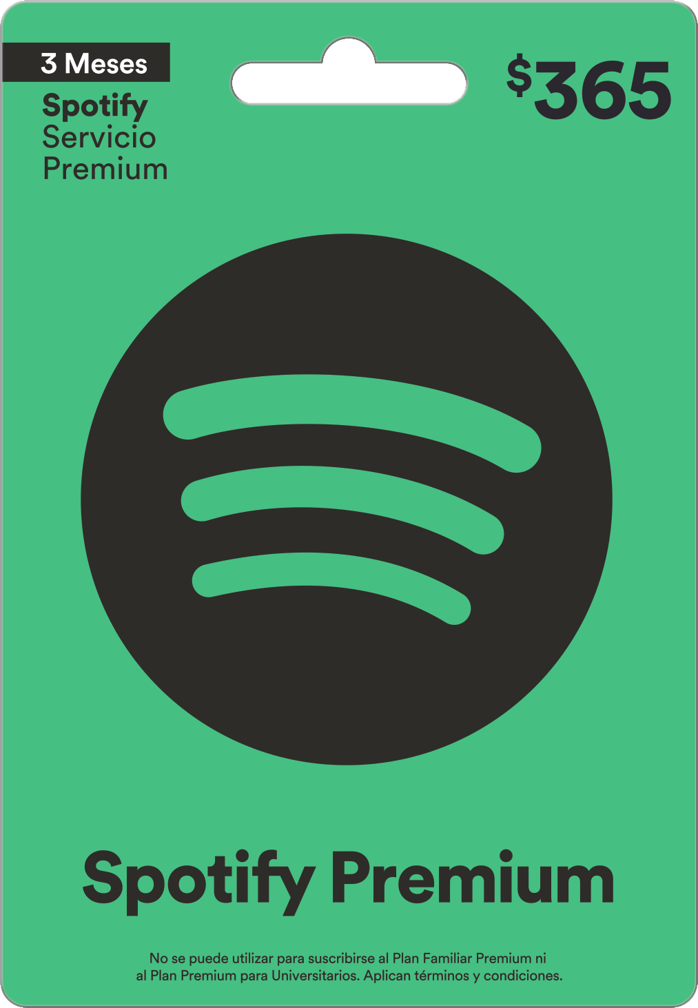 Tarjeta Incomm - Spotify 2 spotify