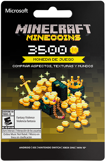 tarjeta 0015 Blister Minecraft 3500